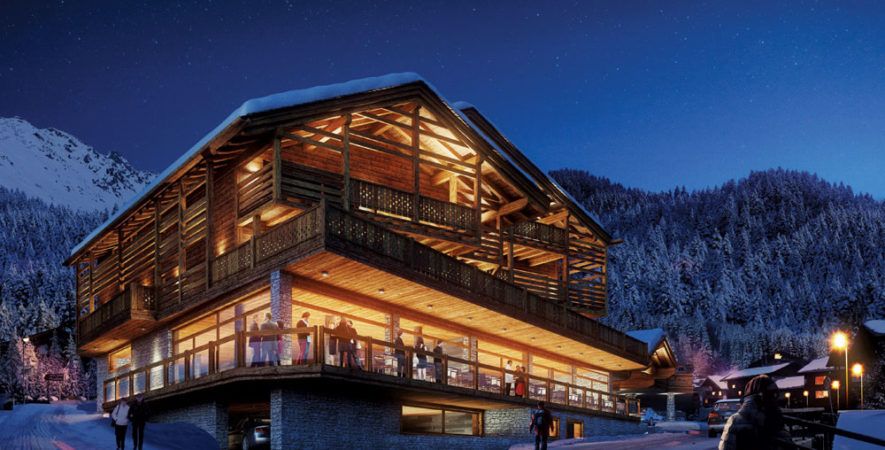 Chalet de nuit à Verbier