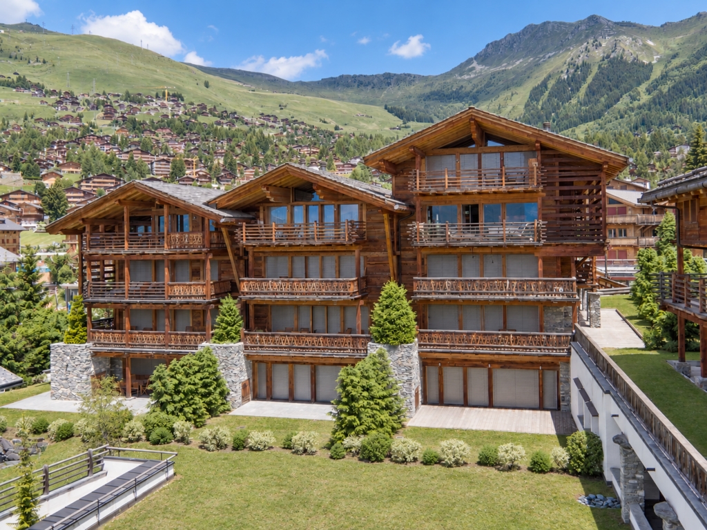 Résidence Alpine En Bois Face Aux Montagnes